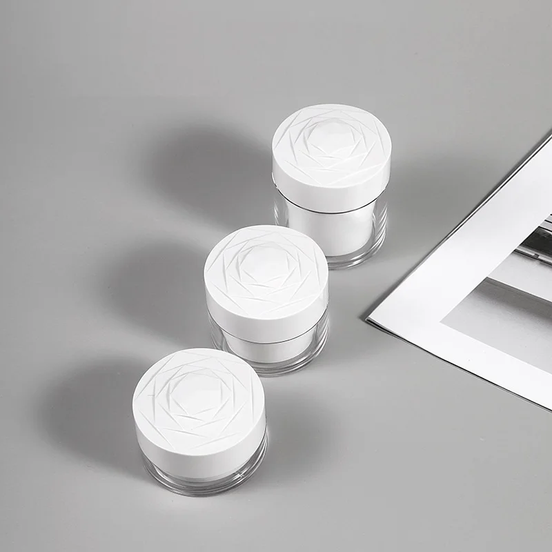 25 pcs/lot 20g 30g 50g Facial Cream Jar Plastic Clear Empty Cosmetic Containers Makeup Packaging Eyeshadow Case Cream Container