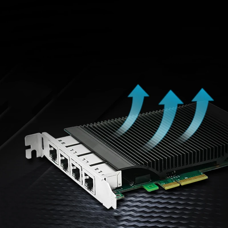 PPYY NEW-2005PT Quad Port Gigabit Ethernet RJ45 Industrial Application PCI-Express Network Card Lan Card Adapter Intel I350 Nic
