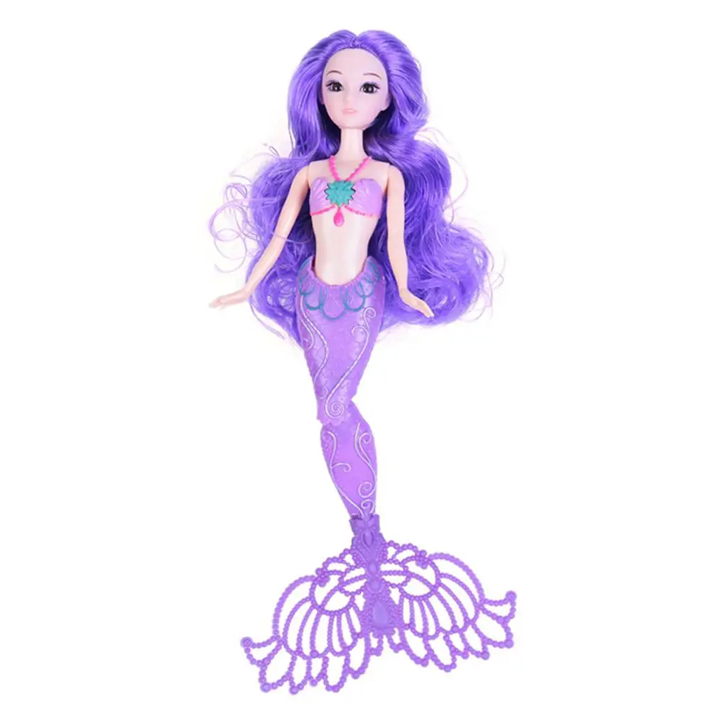 Mermaid Princess Doll Girl Pretend Play Toys Illuminate Singing Birthday Gift 3D Simulated Mermaid Doll Girls Toys