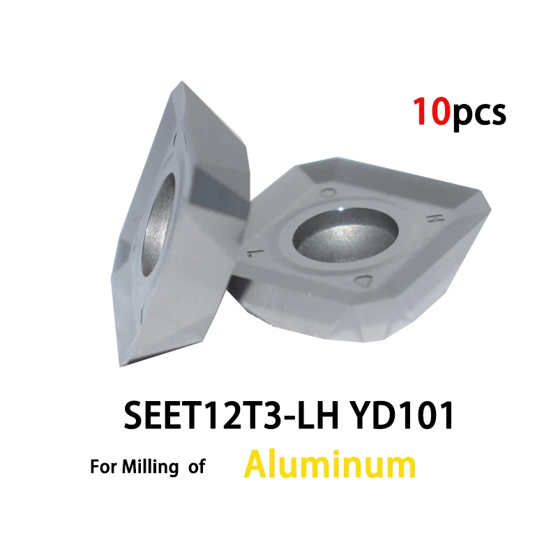 Фреза SEET12T3-LH YD101 для фрезы из карбида алюминия пластины станков с ЧПУ 10 шт. |