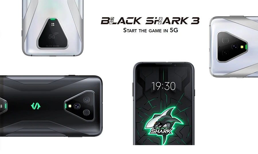 Global Rom Black Shark 3 5G Gaming Smartphone  6.6 inch  Snapdragon 865 Rear Camera 64MP 65W Super Chagrer 5G Game Mobile Phone