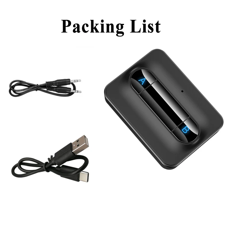 Vaorlo Transmissor de Áudio Portátil 5.0 Bluetooth 3.5 mm Aux Jack Estéreo Música Adaptador sem Fio para pc tv Fone Ouvido Alto Falante - Image 4