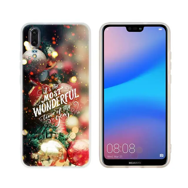 Soft Silicone Case For Huawei P50 P40 P30 P20 Lite E Pro Plus P Smart Z 2019 2020 Coque Winter warmth hd printing 08