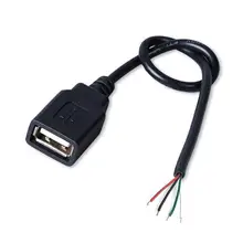 

USB Adapter 30cm USB 2.0 Type A Female Jack 4 Core Wire Power Charge Cable Cord Connector USB 4 Wire Power Cable переходник Hot