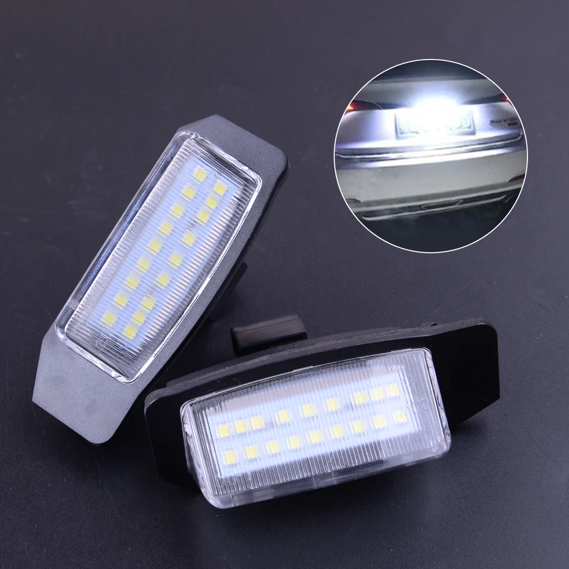 CITALL 2Pin 18-светодиодный 12V 2400Lm номерной знак свет задние лампы в сборе подходит для Mitsubishi Lancer Sportback& Outlander 2008