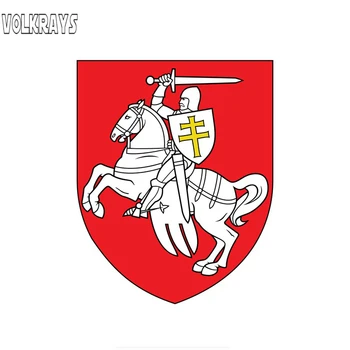 

Volkrays Waterproof Car Sticker National Flag National Emblem Coat of Arms of Belarus Decal Accessories PVC,19cm*15cm