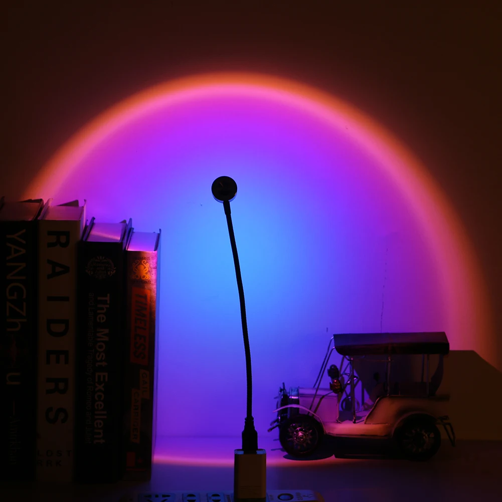 3d night light Sunset Projection Lamp Rainbow Atmosphere Night Light Sunset Light For Bedroom Room Decoration Background Wall Tiktok Table Lamp mi motion activated night light 2