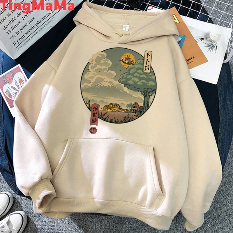 カワイイ 女性のための日本の流行のスウェットシャツ スタジオジブリの服 日本のストリートウェア 宮崎駿 原宿 パーカー スウェット Aliexpress