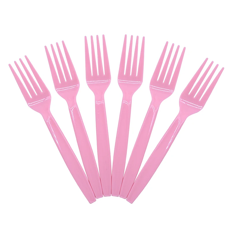 8pcs forks Вечерние одноразовые декорации в виде единорога, набор столовых приборов, бумажные тарелки, чашки, салфетки для детского душа, Детские принадлежности для дня рождения, принадлежности для украшения свадебной вечеринки - Цвет: 8pcs forks