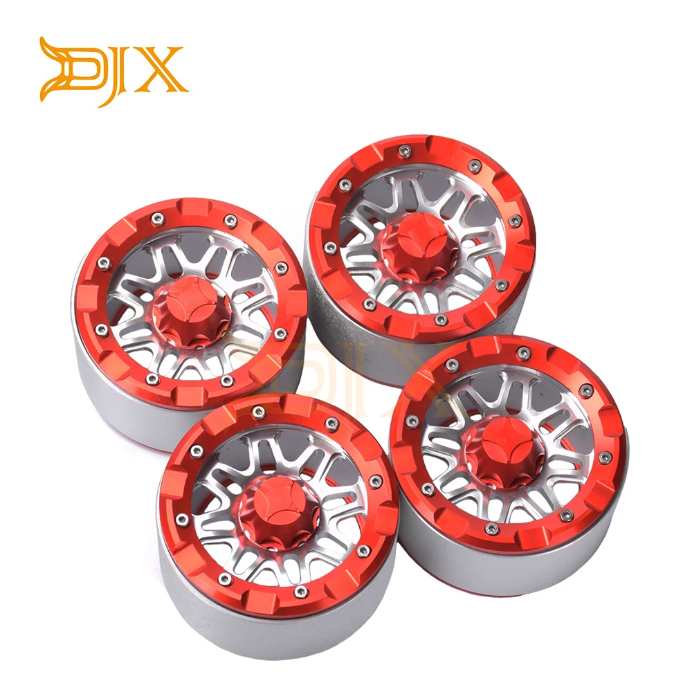 DJX 4 шт. CNC алюминий 2 ”Beadlock колеса для 1/10 RC Гусеничный автомобиль Axial Wraith SCX10 Traxxax