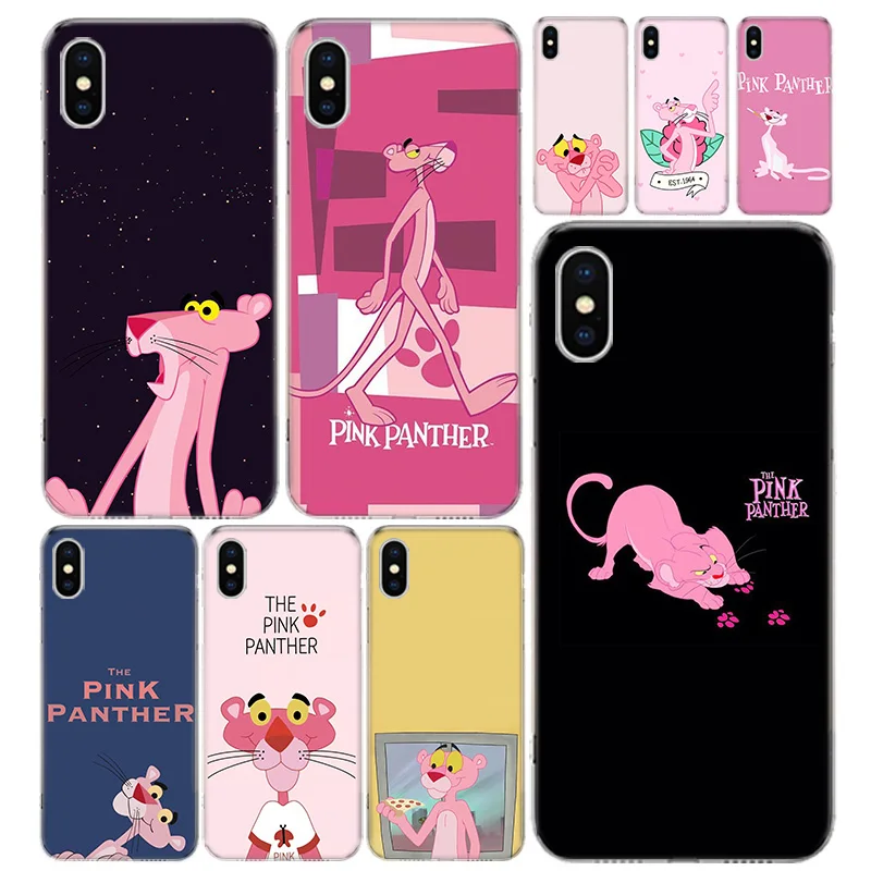 Korea Pink Panther Cartoon Phone Case Cover For Iphone 13 11 Pro 12