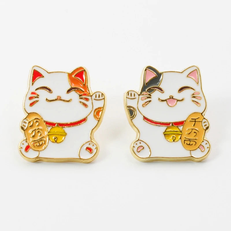 Эмалевые металлические значки Lucky Mew для джинсов броши на куртки | Украшения и