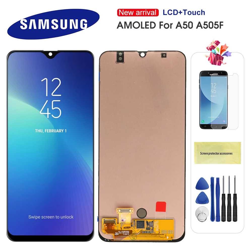 

Original Super AMOLED LCD For Samsung Galaxy A50 SM-A505FN/DS A505F/DS A505 LCD Display Touch Screen Digitizer Assembly