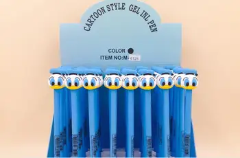 

korea creative blue duck gel pen cute cartoon school gift student gel ink pen office black writing pen promotion pen 40pc/lot