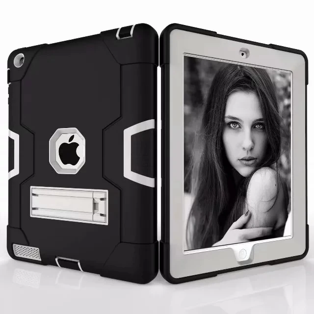 Funda Kids Safe Heavy Duty Silicone Hard Cover For iPad 2 3 4 New Armor Case For Apple ipad 4 3 2 9.7 inch Tablet#S