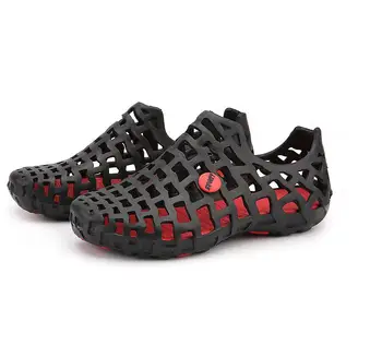 

New Summer Hollow Casual Men Sandals Fashion Breathable Beach Shoes Water Shoes Slippers EVA Plus Size Solid