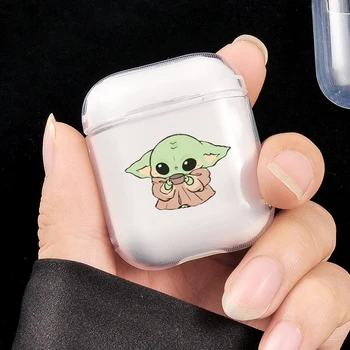 

Baby Yoda Star Wars Clear Cases For Airpods Case Silicone Cover for Apple Air pods Cute Earphone case for Earpods Accessories