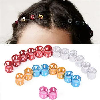 

10Pcs Braiding Hair Rings Dreadlock Marley Braids Beads Clips Cuffs Rhinestones