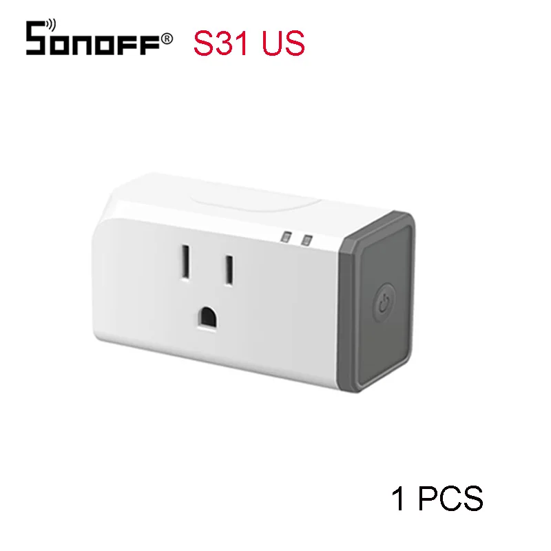 S31 US 1pcs Sonoff S31 US 15A Мини Wi-Fi умная розетка для дома измеритель энергопотребления монитор энергопотребления приложение дистанционного управления IFTTT с Alexa - Комплект: S31 US 1pcs