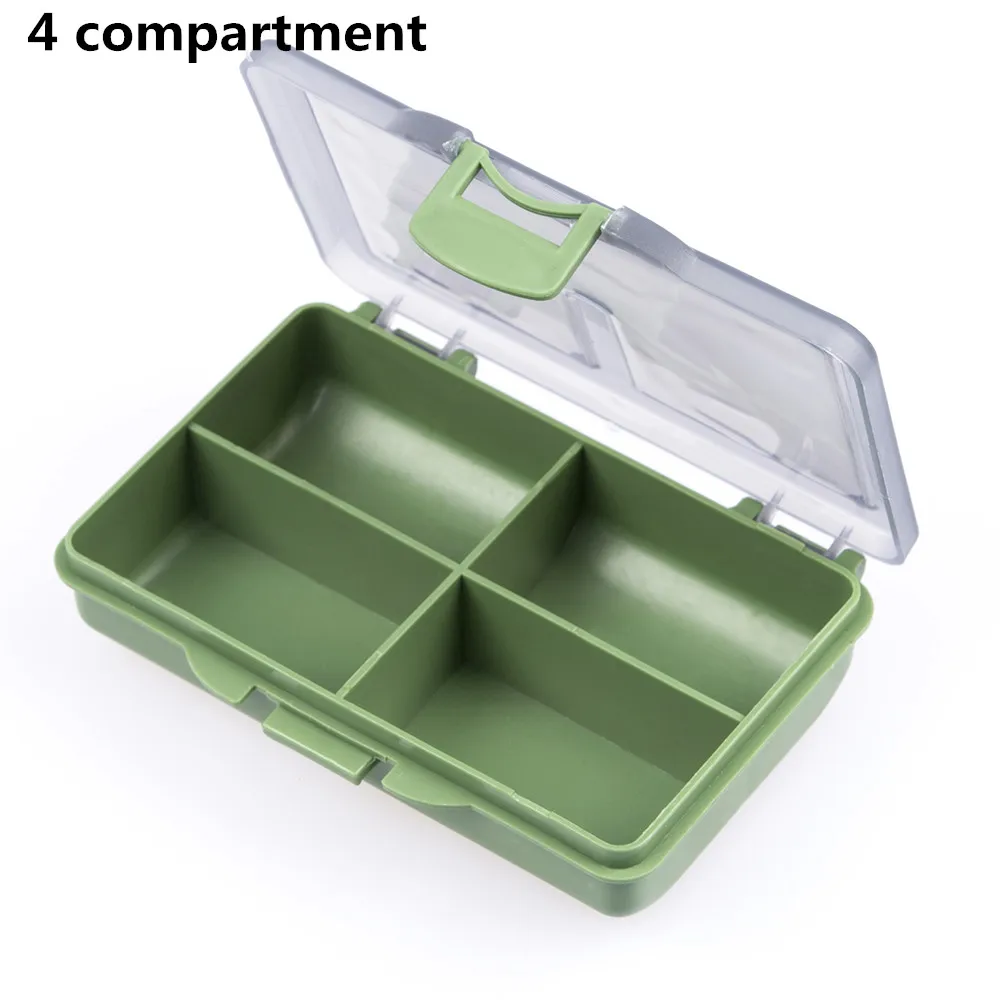 4 compartment Lixada коробка для рыболовной снасти приманки рыболовные крючки Коробка Приманка Для Хранения Чехол 14 Отсек Рыбалка инструмент сортировочная коробка для песка - Цвет: 4 compartment