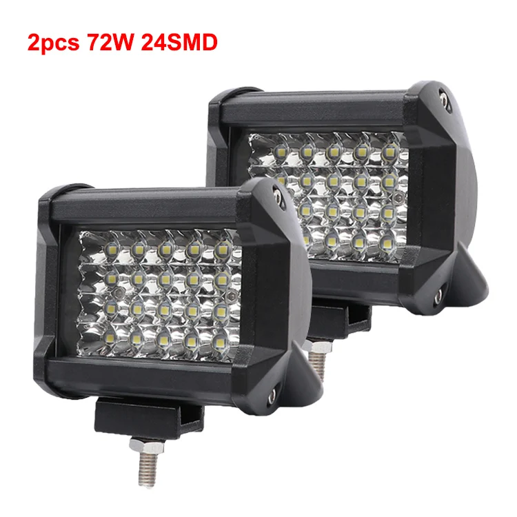 2Pcs 72W Lamp Nlpearl 4 дюйма 72 Вт 60 Вт автомобильный светильник в сборе 36 Вт Светодиодный противотуманный светильник s для грузовых автомобилей Светодиодный рабочий светильник для внедорожника лодки 12 в 24 В - Цвет: 2Pcs 72W Lamp