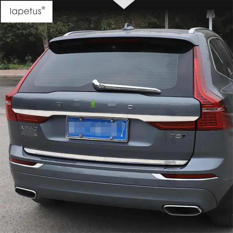 Lapetus аксессуары подходят для VOLVO XC60 Задняя Крышка багажника отделка багажника Люк задняя дверь Молдинг загрузки Гарнир Полосы комплект