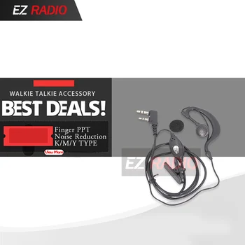 

Durable 2PCS Baofeng Headset Universal Mic Finger PTT Earpiece for BAOFENG UV-5R Accessories UV-5RA UV-5RE Ham CB Two Way Radios