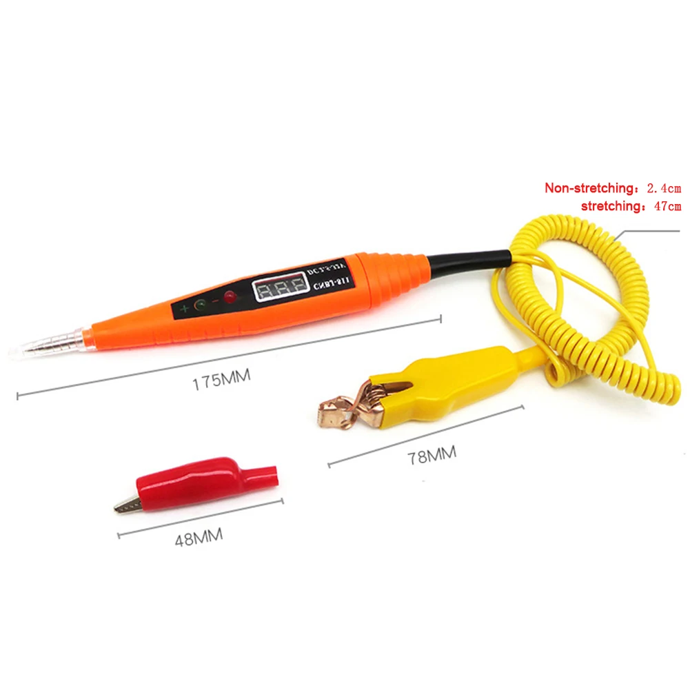 Мотоциклы детектор измерительный зонд тест карандаш автомобильное напряжение Цифровой дисплей самолеты Авто DIY DC2.5-32V электрическая схема