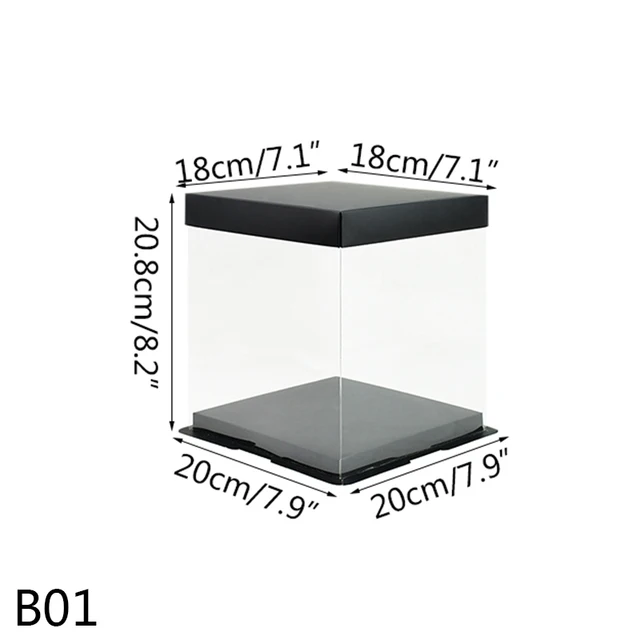 Transparent Gift Box Teddy Bear Rose Flower Gift Box Valentine's Day Wedding Party Decor Birthday Cake Packaging Box Gift Supply B01