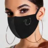 Fashion 26 Letter Print Masks Letter Ice Silk Cotton Mask Adult Washable Reusable Pm2.5 Protection Face Mask Black Mascarillas 4