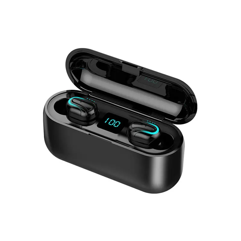 Black-LED Dispaly Беспроводные наушники TWS Bluetooth 5,0 наушники светодиодный дисплей 8D стерео звук беспроводные Bluetooth наушники гарнитура для iPhone Xiaomi - Цвет: Black-LED Dispaly