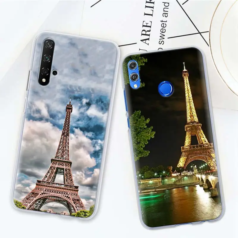 Лондонский Париж Эйфелева башня Франция чехол для телефона для Honor 8X 9X 8A Pro 8C 8S Play 3e Honor 20 Pro 10 20 Lite 20i жесткий чехол