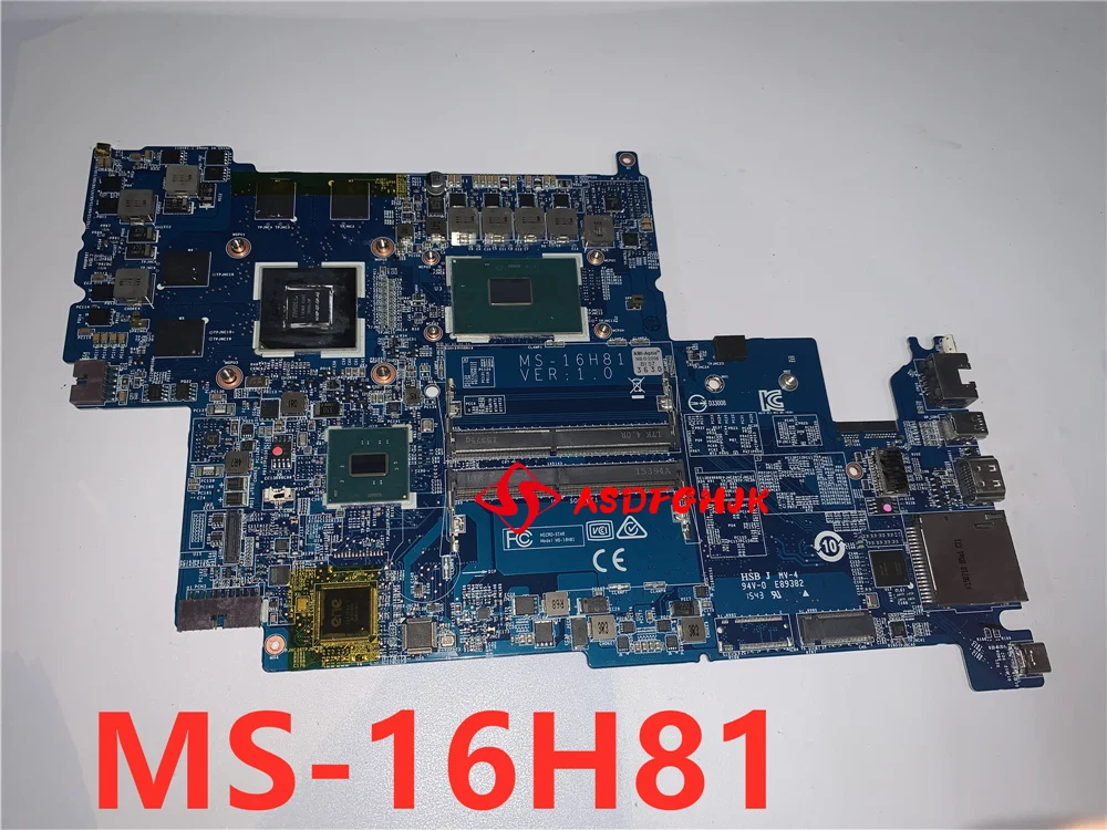 

MS-16H81 REV 1.0 FOR MSI MS-16H8 WS60 GS60 LAPTOP Motherboard With I7-6700HQ CPU AND GTX950M GPU 100% Test Work