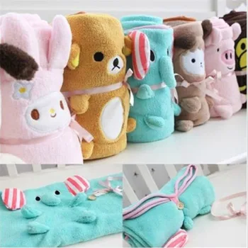 

Kid Toddler Swaddle Lovely Cartoon Animal Coral Fleece Baby Blanket Soft Bedding Infant Quilt Children Home Sleeping Bag