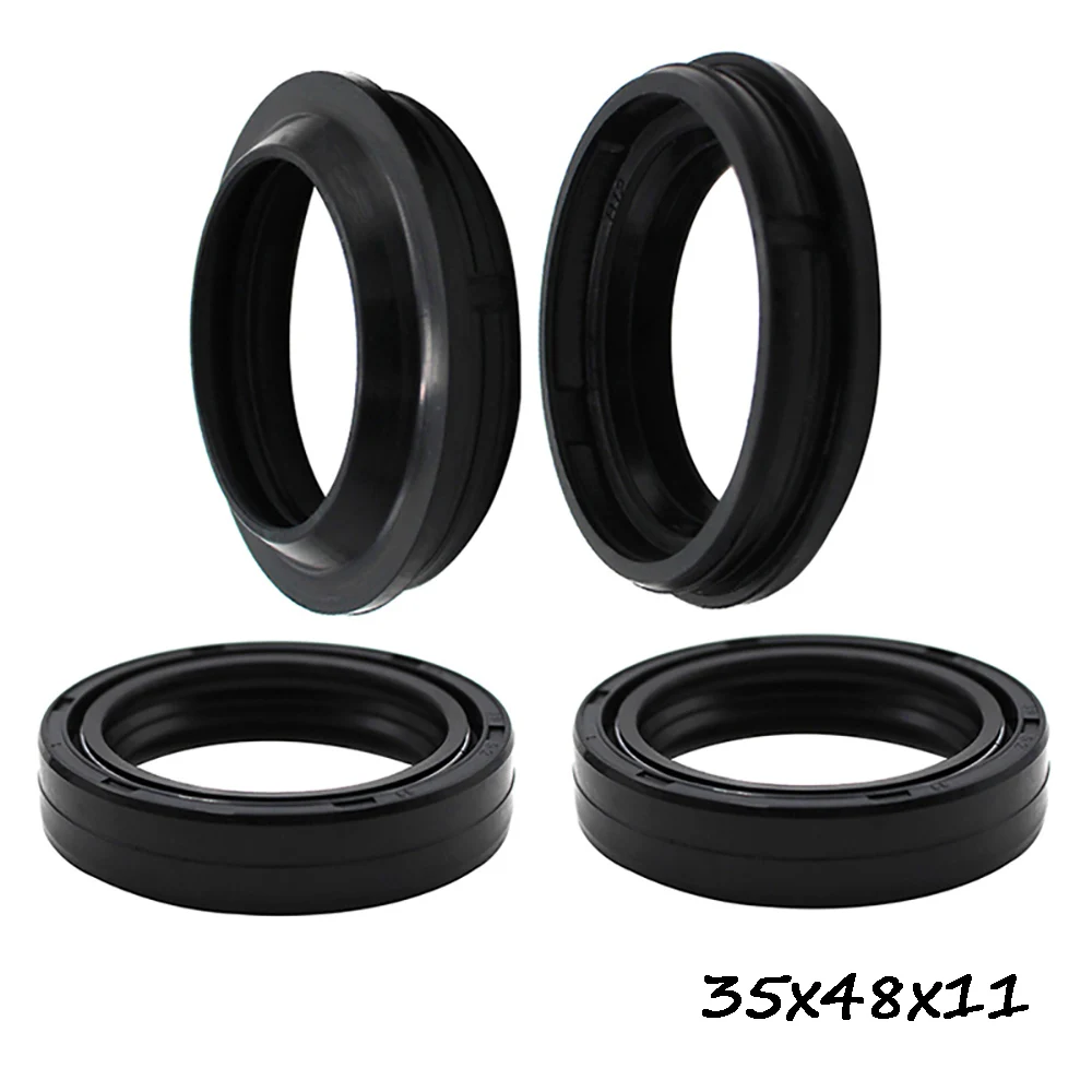 

Motorcycle 35x48x11mm Front Fork Damper Oil Seal Dust Seal Shock Absorber For DR125/S GN400 GR650 YZ100 TZ250 S400/R XS500