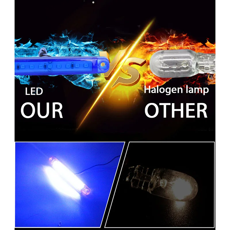 9LED легковой автомобиль автобус грузовик боковой габаритный фонарь сигнала Автомобильные стояночные огни лампы DC 24V 20 штук комплект 5 шт. белый, 5 предмета в комплекте красного цвета, 5 шт., синий, 5 шт. Янтарь