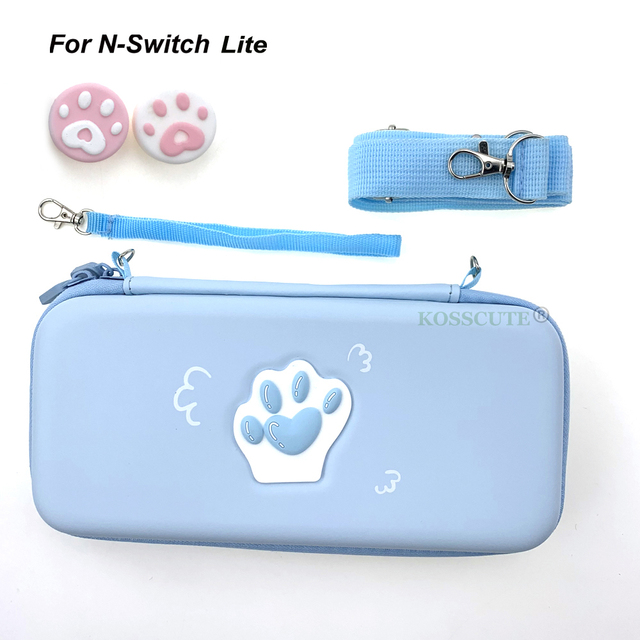 Paw Bag for Nintendos NS Lite Console Joycons Protect Game Bag For NS Switch Storage Bag Lanyad String Game Card Case