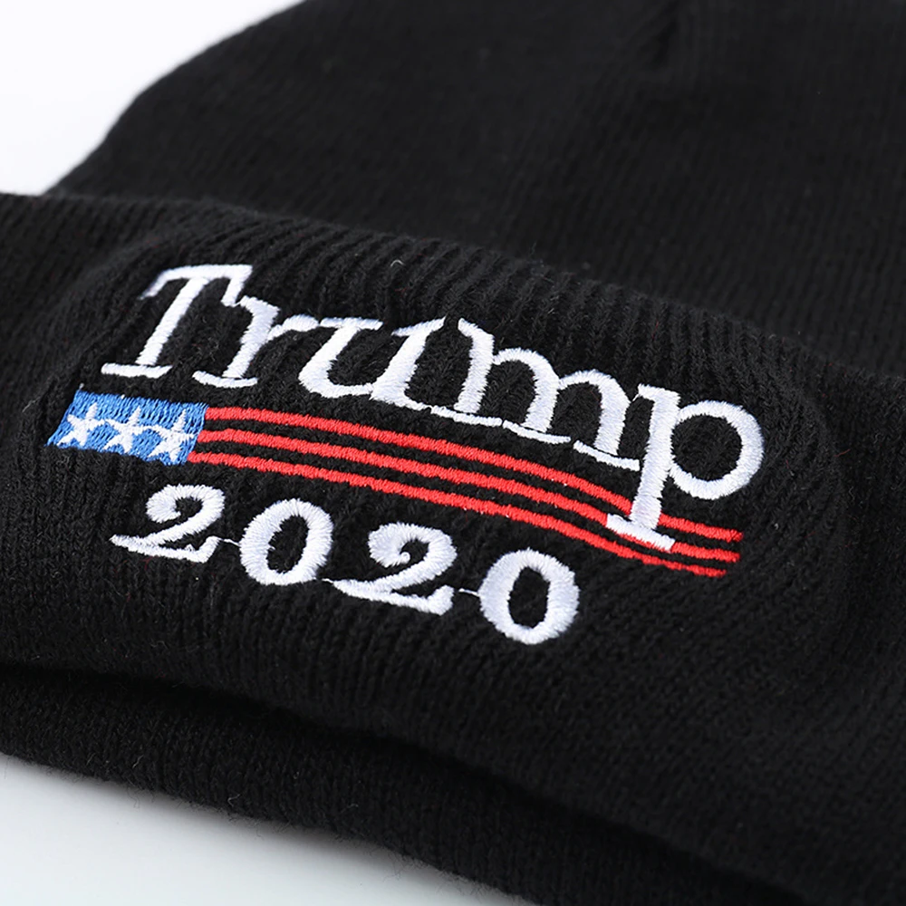2020 Трамп шляпа выборов вязанная шерстяная обувь и головные уборы skullies шапки-бини для мужчин и женщин, зимняя шапка для отдыха на открытом