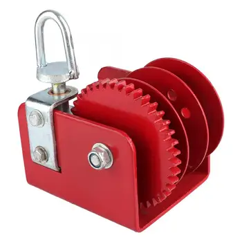 

200-pound Duty Heavy Farm Red Iron Wire Rope Hand Winch Accessory Ratcheting Handle Easy Pulling Lifting Sling Hand Tool