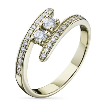 

Yellow gold ring with diamonds e0301kts02185400