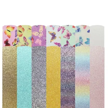 

14 Styles Butterfly Leather Bow Earrings Making Kit PU Synthetic Leather Sheet for Earrings Hair Bows and Craft Making