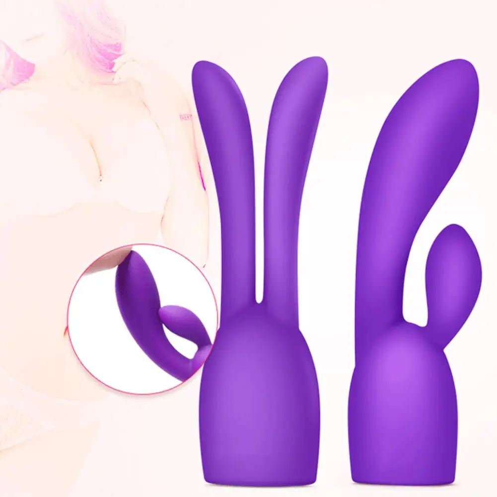 Силиконовая крышка для вибратора с кроличьими ушками AV образный массажный рукав