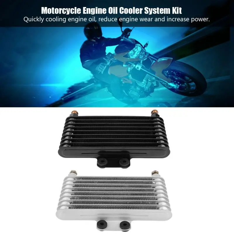 125ml Motorcycle Oil Cooler Oil Cooler Engine Oil Cooling Radiator System Kit for Honda GY6 100CC-150CC Engine New Arrive