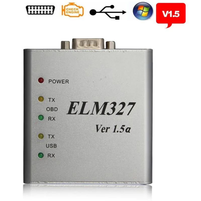 ELM327 USB металлический алюминиевый ELM 327 металлический чехол Elm 327 USB V1.5/V1.5a Поддержка всех OBD2 OBDII протоколов автомобильный диагностический сканер