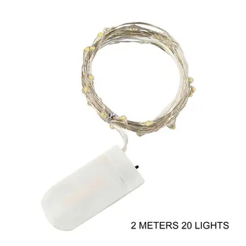 

2M Star Lights Light String 20 Led Button Battery Box Copper Wire String Flower Cake Decorative Lanterns Holiday String Lights