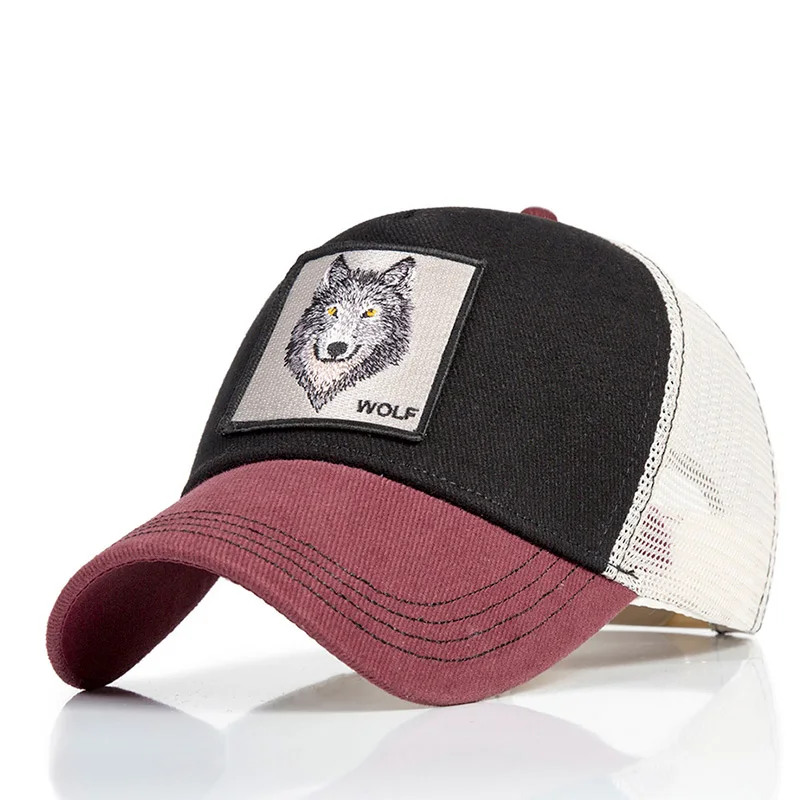 

Classic Fashion Men's Embroidery Animal Caps Mesh Baseball Cap Men's Dad Hat Women Breathable Snapback Hat Adult Summer Graffiti