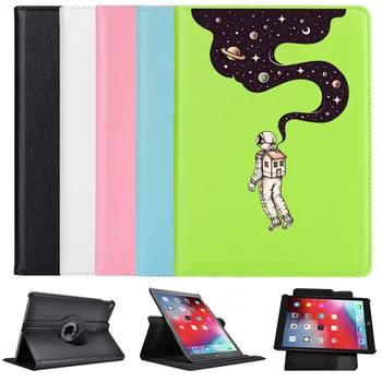 

Fun Astronaut For iPad Air 1 2 Case 360°Rotating Leather Stand Protective Cover iPad 7th Generation Case Pro 11 2020 Funda Air 3