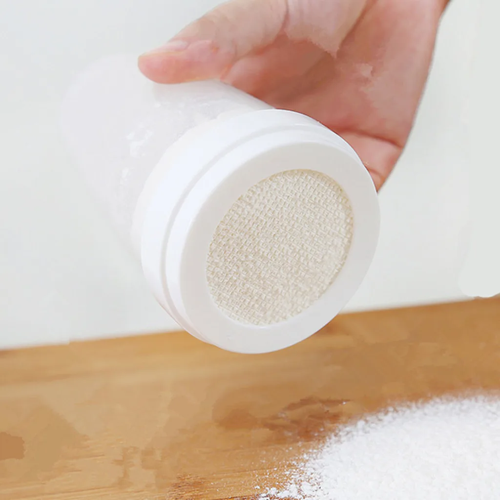 Ywoow plasti c Sieve Household Plastic Flour Cocoa Powder Sieve with DIY Baking Supply Kitchen,Flour Duster 