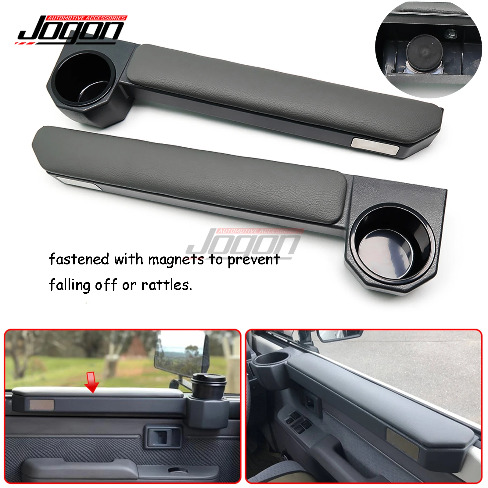 2pcs Car Door Water Box Cup Holder Organizer Tray For Toyota Land