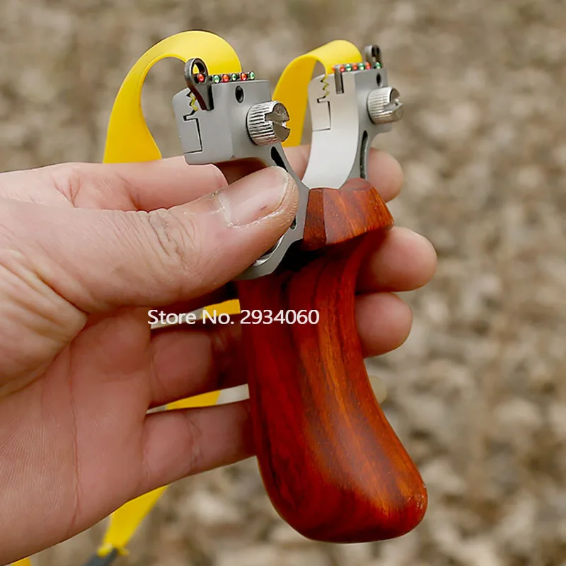 Slingshot Stainless Steel Catapult Wood Handle Powerful Rubber Band Outdoor Hunting Games slingshot accessories